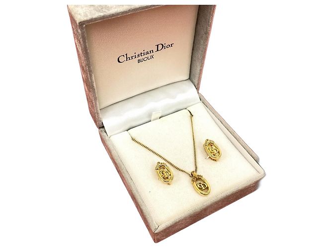 Set Collana e Orecchini Christian Dior D'oro 