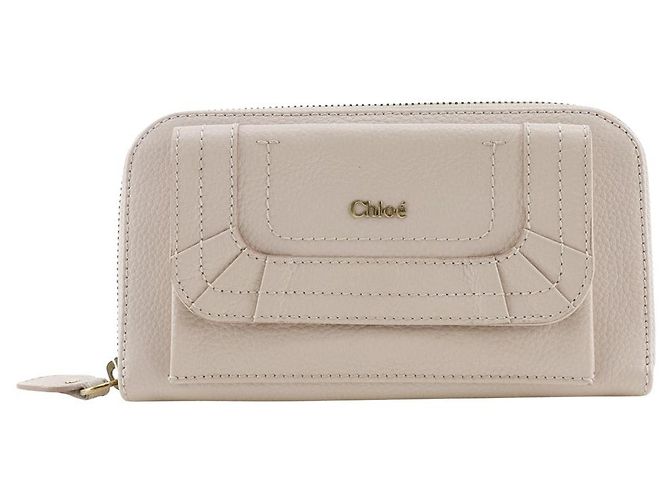 Chloé Chloe Paraty Leather Long Wallet Pink