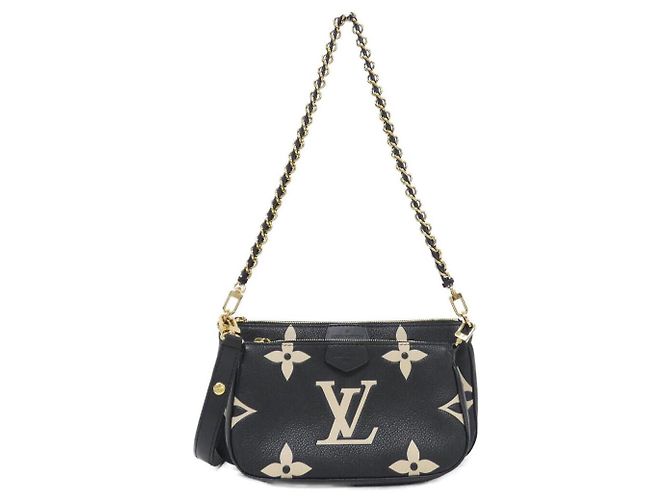 Multi Pochette Borsa a tracolla Louis Vuitton Bicolor Monogram Empreinte Nero Beige