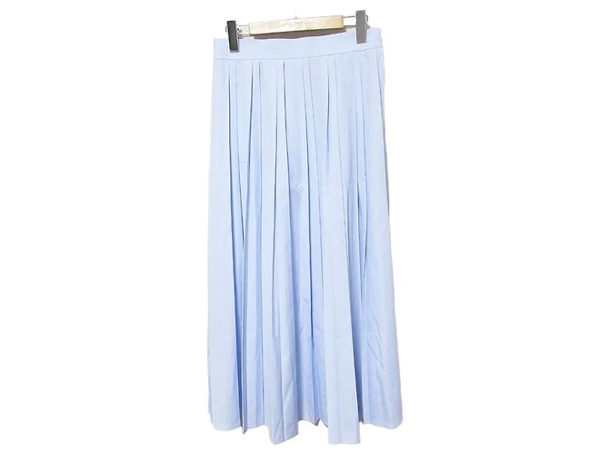 Autre Marque Falda larga plisada ESTNATION Azul Azul claro
