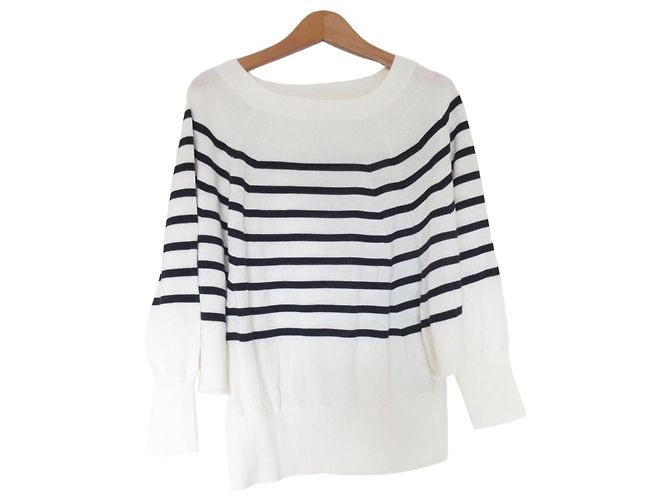 Autre Marque IENA Round Form Border Strickpullover Blau