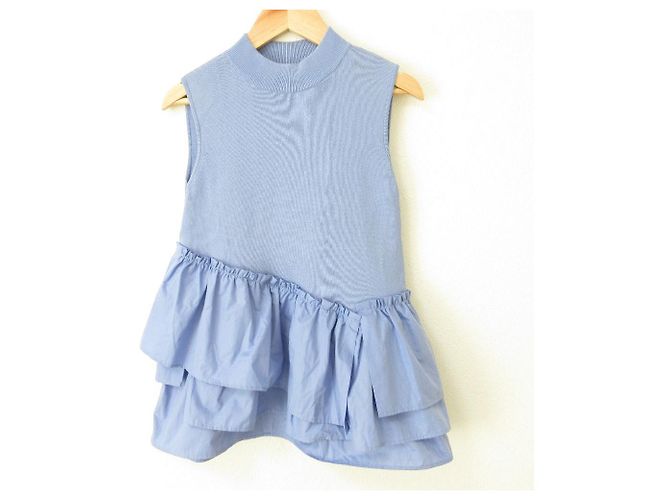 Autre Marque Top sem mangas de malha Diagram Grace Continental Azul