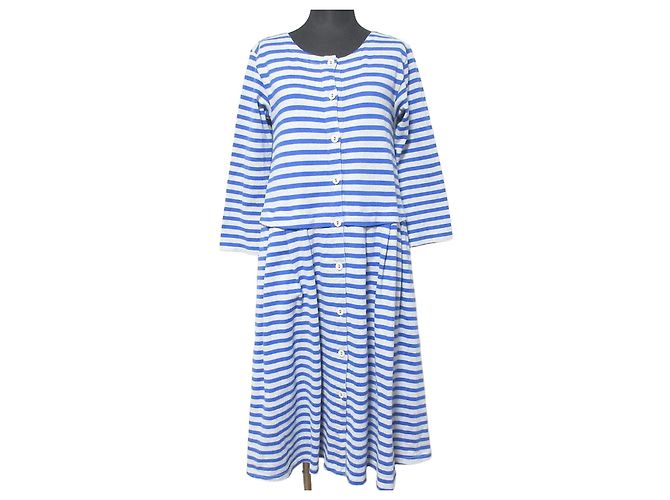 Autre Marque Vestido de algodón a rayas LOISIR Azul Azul claro
