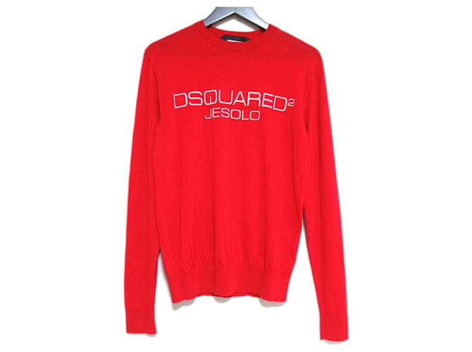 Autre Marque Dsquared2 DSQUARED2 Langarm-Strickpullover Rot