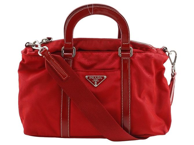 Prada Nylon 2way Tasche Rot