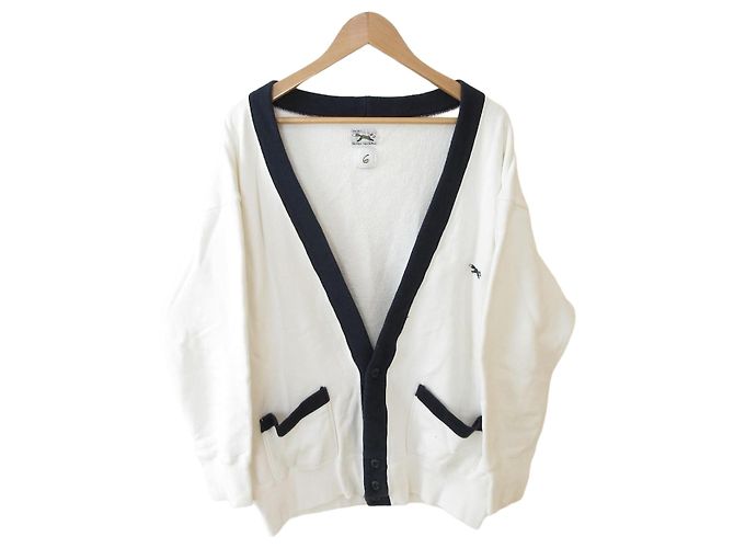 Autre Marque CARDIGAN THE FOX SWEAT Limited Cardigan Blanco Azul marino