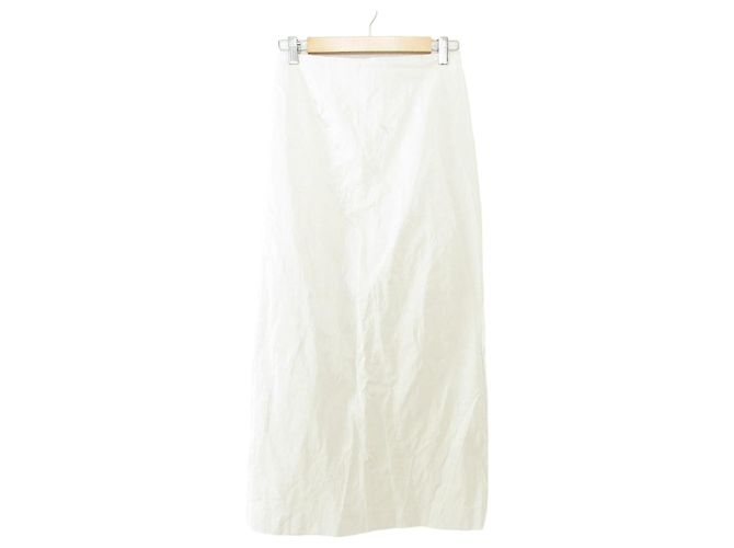 Autre Marque Gonna lunga con rivestimento in PU NOTHINGEVERYTHING Bianco