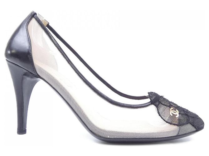 Chanel Pumps Black Beige