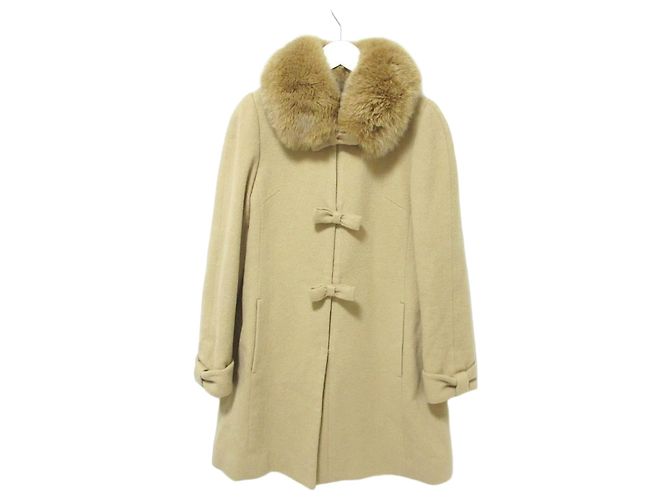 Autre Marque FRAY I.D Fox Fur Coat Brown Camel