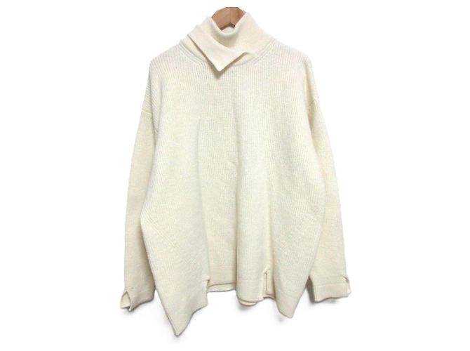 Autre Marque CULLNI Strickware mit doppeltem Rollkragen und Schlitz Roh