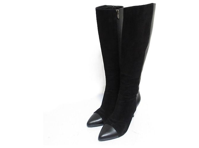 Autre Marque Botas longas de combinação de couro GINZA Kanematsu