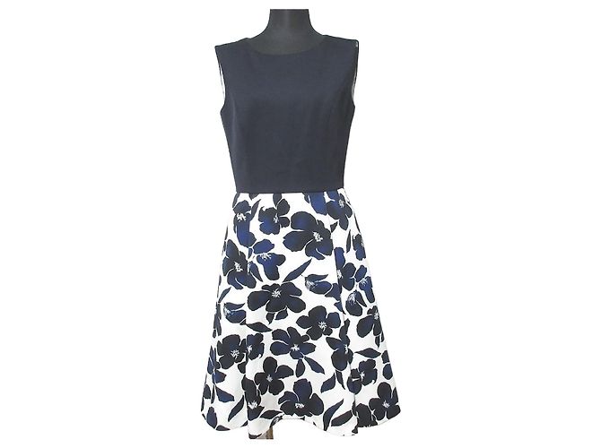 Autre Marque Ärmelloses Kleid mit Blumenprint M-premier Blau Marineblau