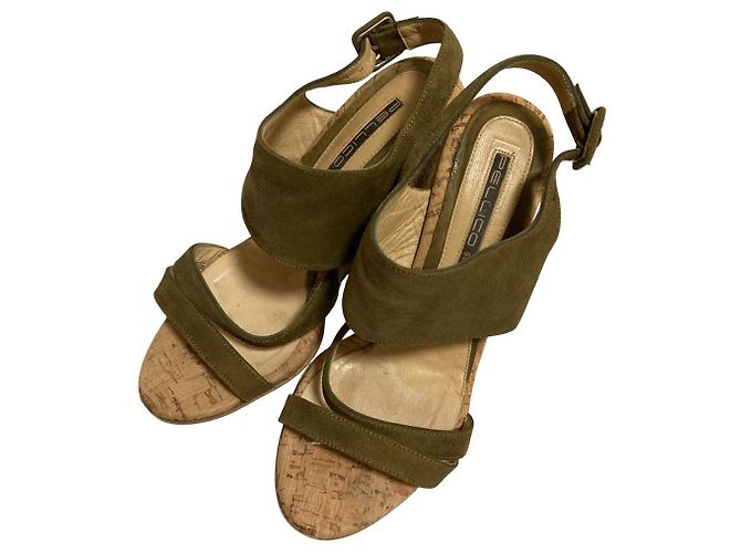 Autre Marque Sandali con zeppa espadrilles Pellico Sunny Verde Cachi