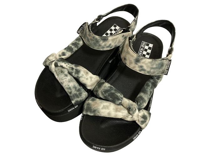 Autre Marque Sandali con platform No Name POPPY SUNSET Nero