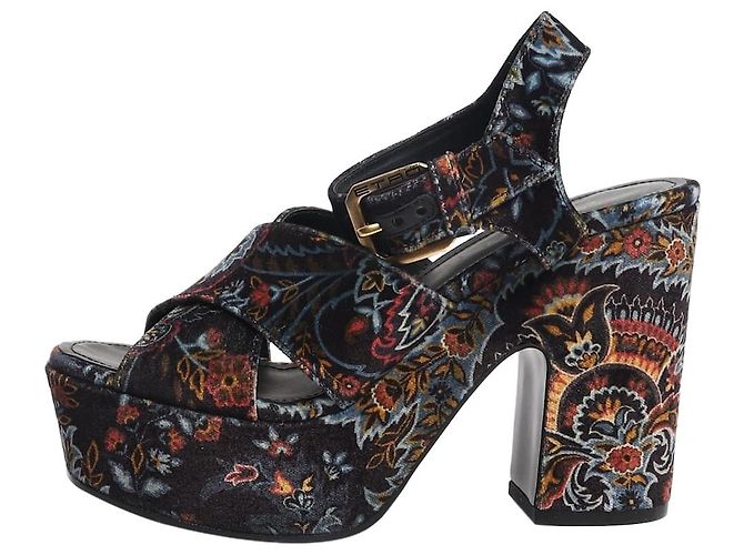 Etro Multicolour paisley platform sandals - size EU 38 Multiple colors