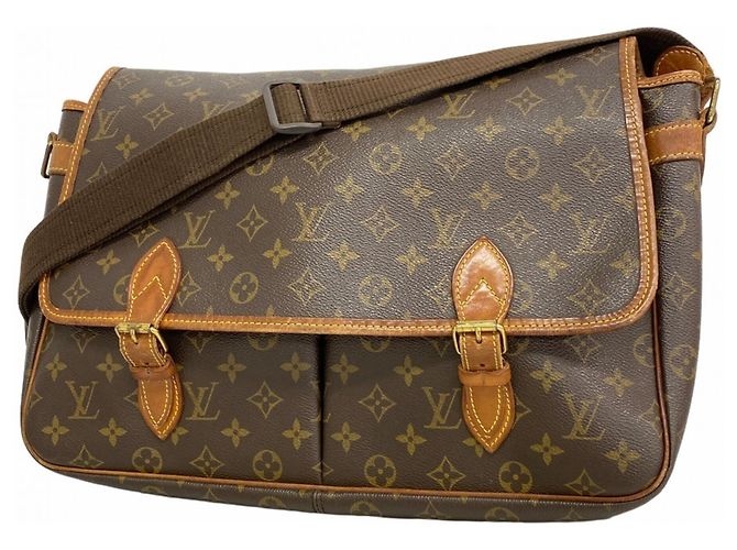Borsa a tracolla Louis Vuitton Monogram Gibeciere GM Marrone