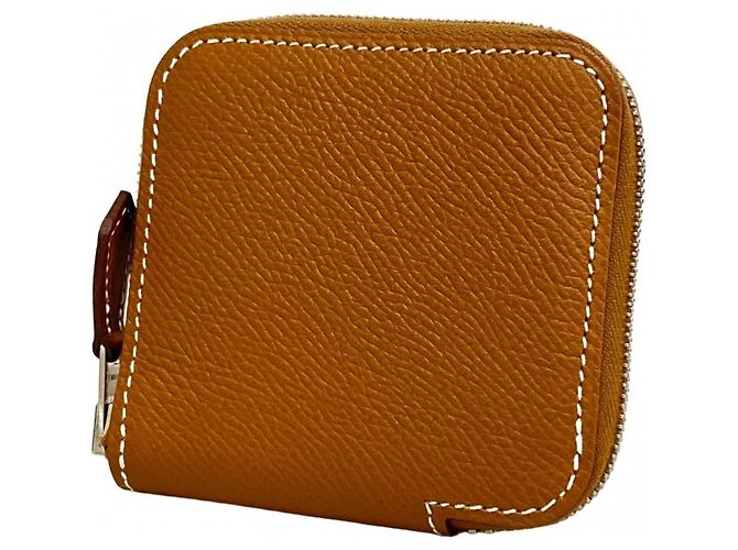 Hermès Hermes Azap Long Silk Compact Coin Case Golden