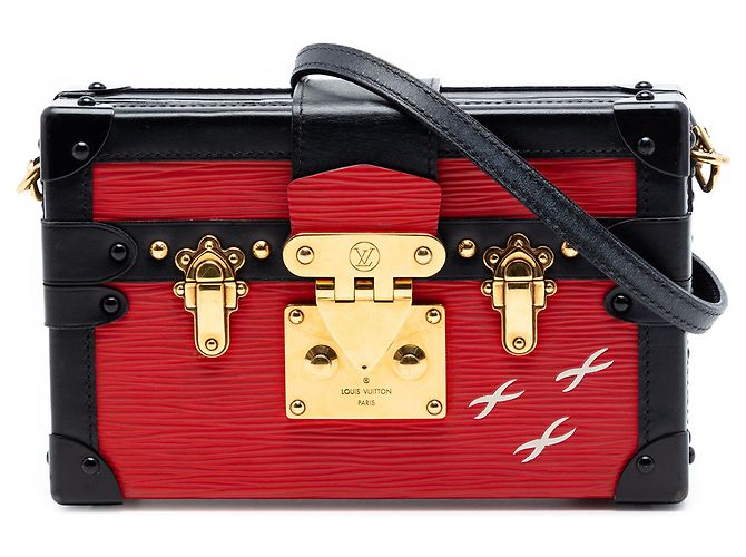 Petite Malle Louis Vuitton Petit Malle en cuir Epi rouge