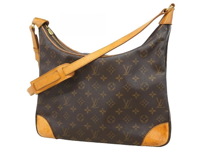Borsa a tracolla Louis Vuitton Monogram Boulogne 35 Marrone