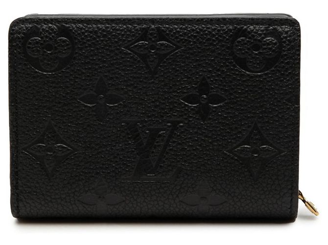 Carteira Bi-fold Claire em Monogram Empreinte Louis Vuitton Preto