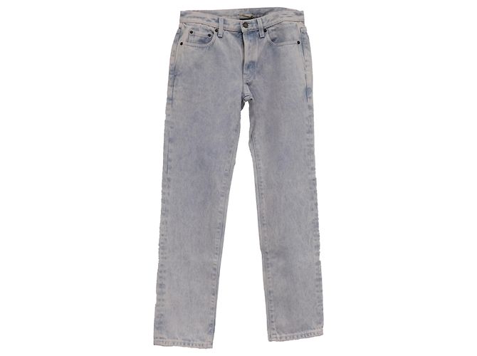 Jeans Cropped Saint Laurent em Denim Azul Claro
