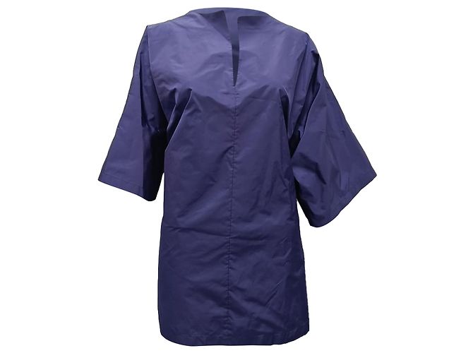 Max Mara Mini Dress in Blue Polyester Navy blue