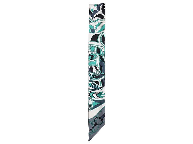 Pañuelo de twill Hermès Folklore estampado en seda multicolor