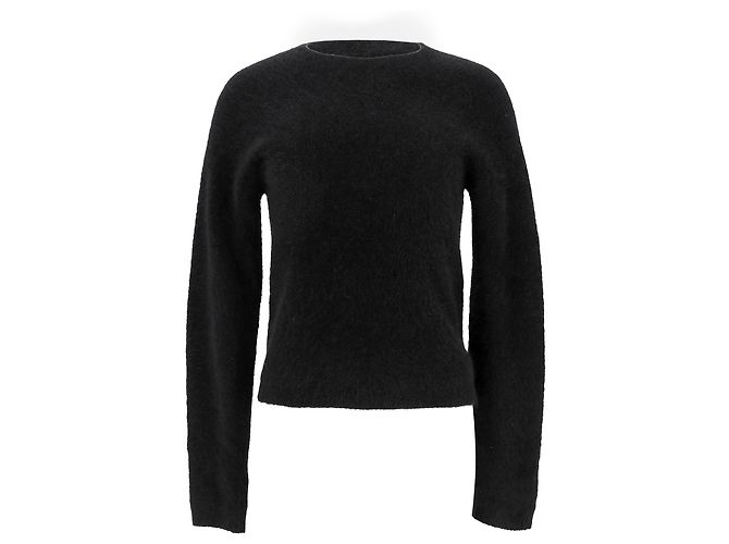 Off White Bestickter Off-White Pullover aus schwarzer Wolle 