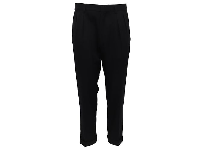 Tom Ford Plissee-Hose in Schwarz aus Wolle