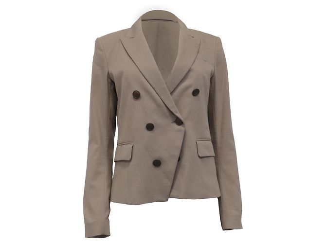 Blazer cruzado Theory en algodón beige