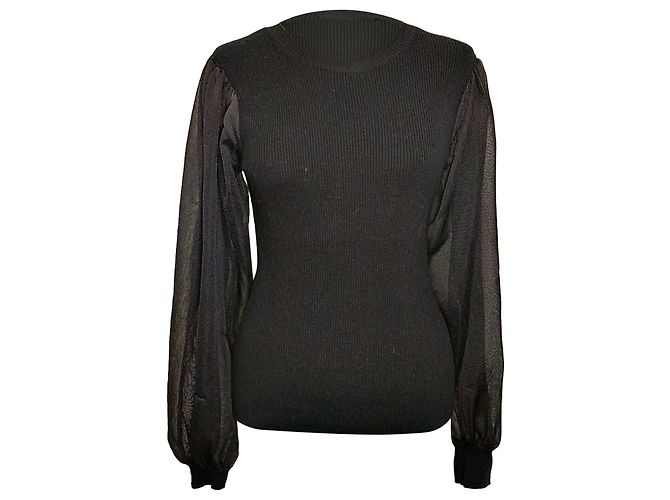 Ulla Johnson Sabrina Pullover aus schwarzer Wolle 