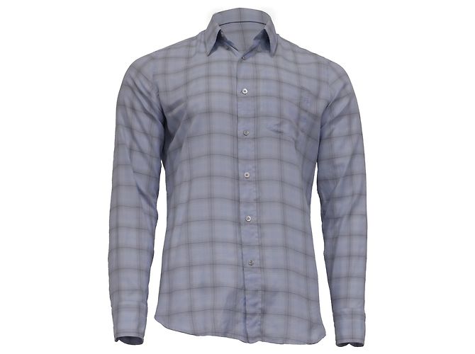 Tom Ford Karohemd aus hellblauer Baumwolle