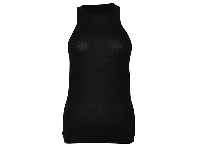 Tom Ford Racer Back Top aus schwarzem Kaschmir