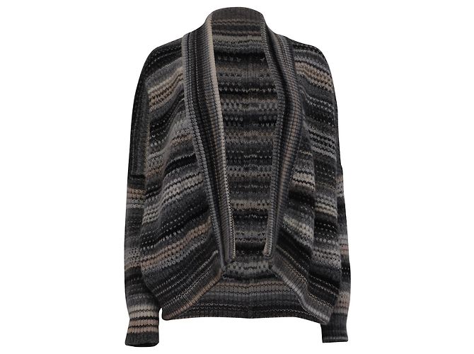Zadig & Voltaire Tanya Strickjacke mit offenem Front aus mehrfarbiger Wolle Mehrfarben