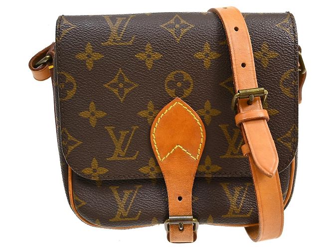Bolsa Louis Vuitton Cartouchiere Monogram Canvas PM Marrom