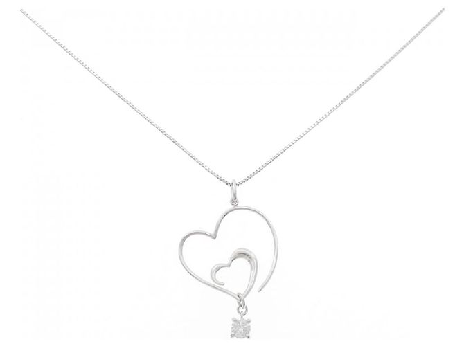 Autre Marque Collana in Au750 e Diamanti Argento