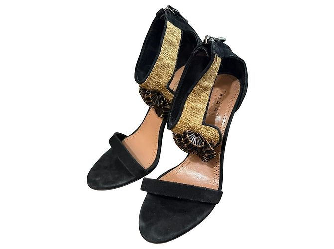 Alaïa Alaia Suede Sandals Black