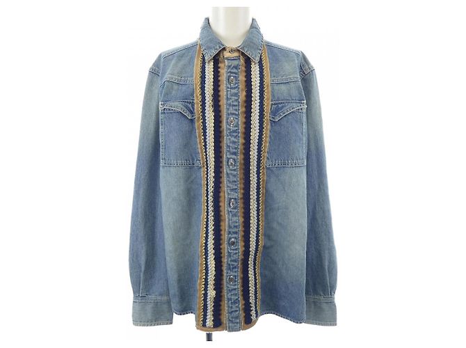 Camisa de algodón Sacai Azul