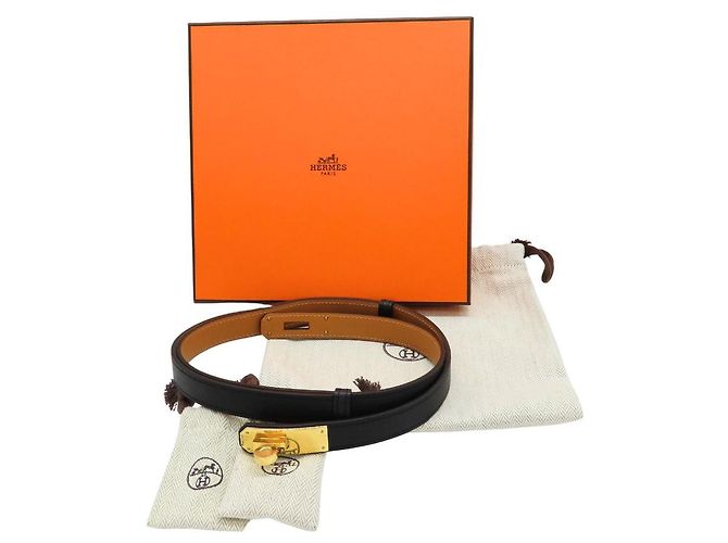 Hermès Cinto Hermes Kelly Epsom Preto