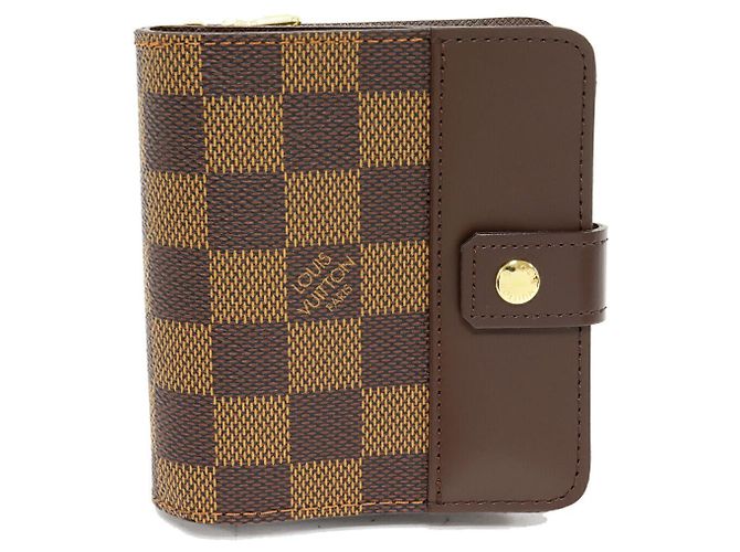 Louis Vuitton Compact Zip Damier Wallet Brown