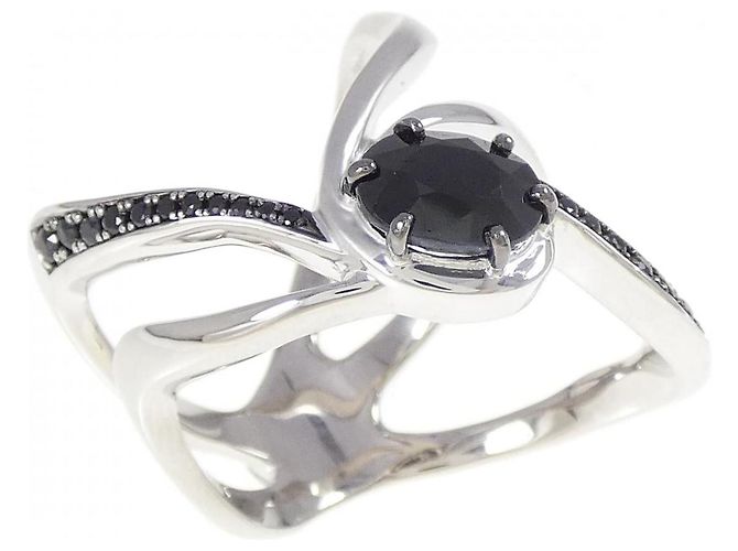 Autre Marque LuxUness Karachi Platinring mit blauem Saphir