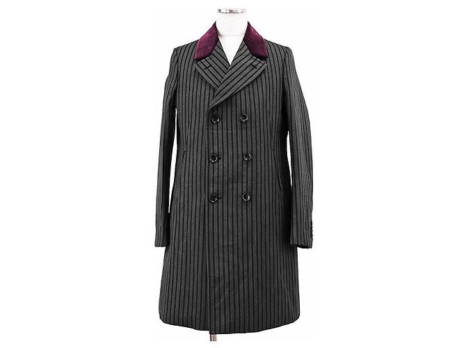 Gucci Wool Coat Brown Black Dark grey Dark purple