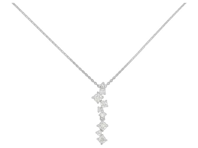 Autre Marque Collana in platino e diamanti Argento