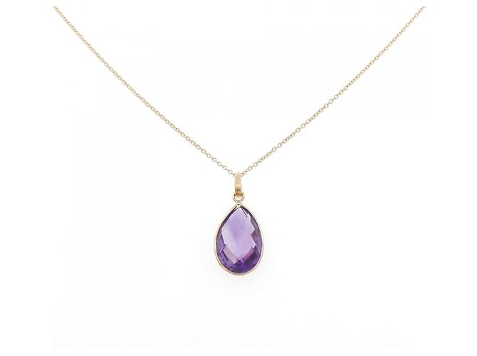 Autre Marque Amethyst-Halskette Au750 Golden