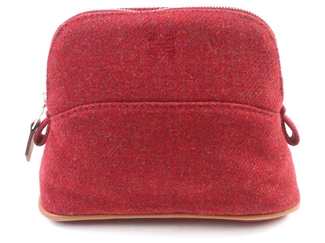 Hermès Hermes Boride Wool Pouch Red