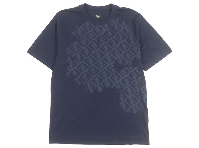 T-shirt in cotone Fendi Blu Blu navy