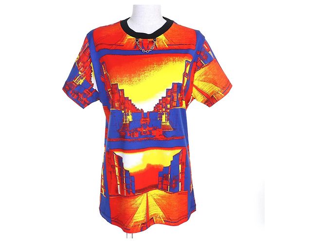 Camiseta Louis Vuitton City Print LVChain Roja Multicolor