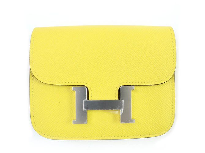 Cartera Hermès Constance Slim Epsom Amarillo