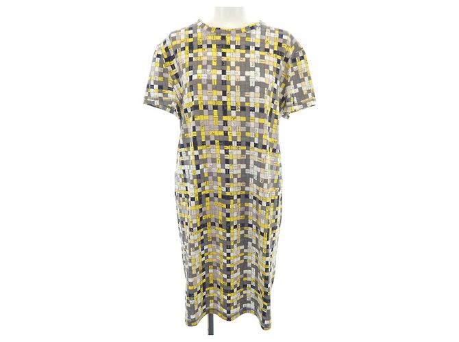 Hermès Hermes Kleid Braun Gelb