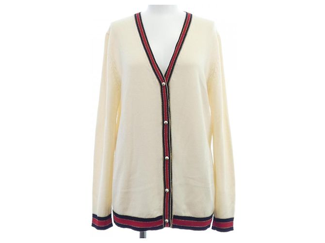 Gucci Cardigan Weiß Rot
